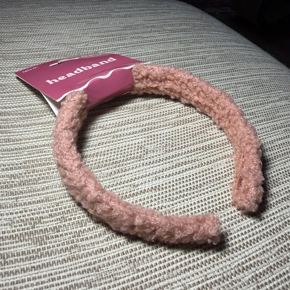 Pink Fuzzy Headband for Kids